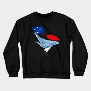 Humpback Whales Samoan Flag Crewneck Sweatshirt